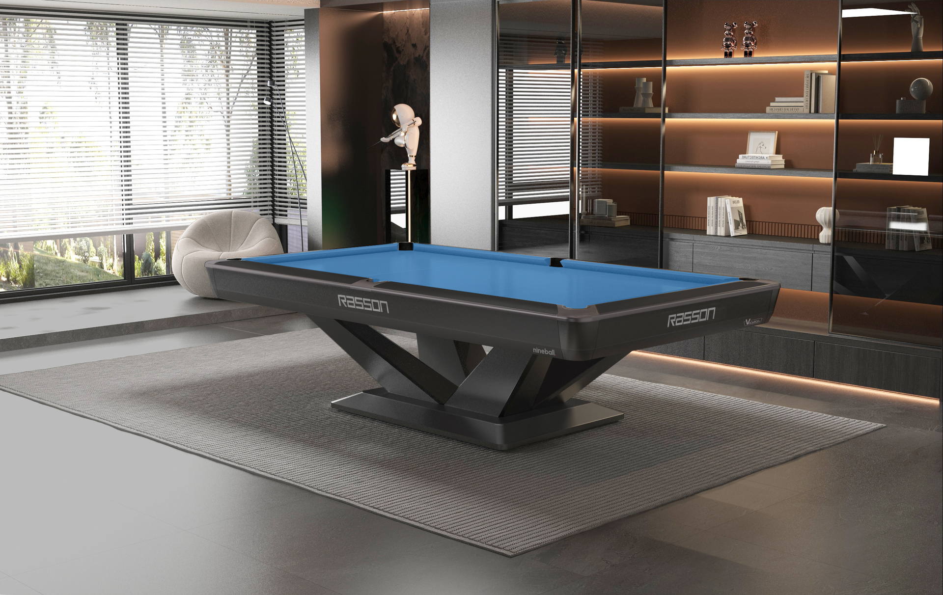 Biliardový stôl Rasson Victory III black 9ft – Obrázok 12
